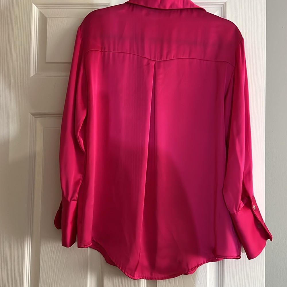Zara Fuchsia Button-Down Shirt - Picture 3 of 4